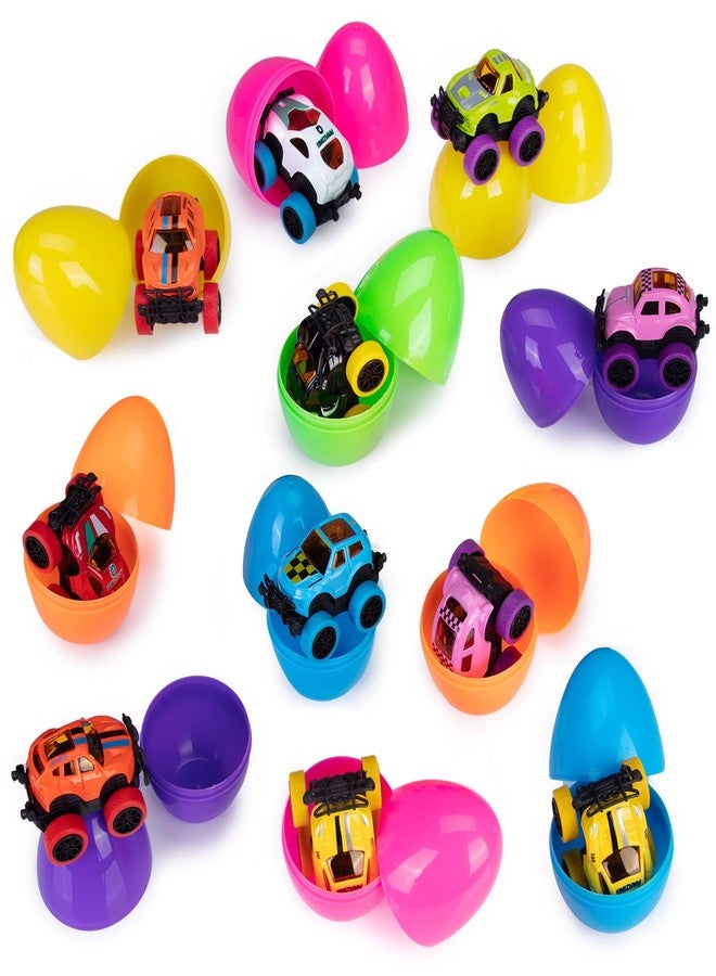 ThinkMax 12pcs Easter Eggs Prefilled with Pull Back Cars, with toys inside for Easter Eggs Hunt, Easter Basket Stuffers, Party Favor, and Classroom Prize Supplies - Image 4